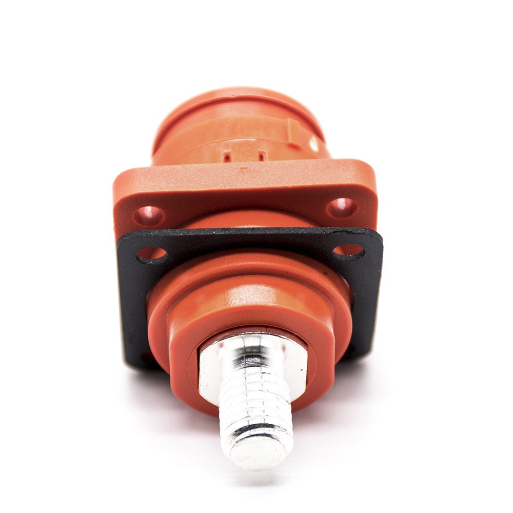 6mm 防水 Surlok 插座儲能電池連接器母直頭 OS IP67 橙色