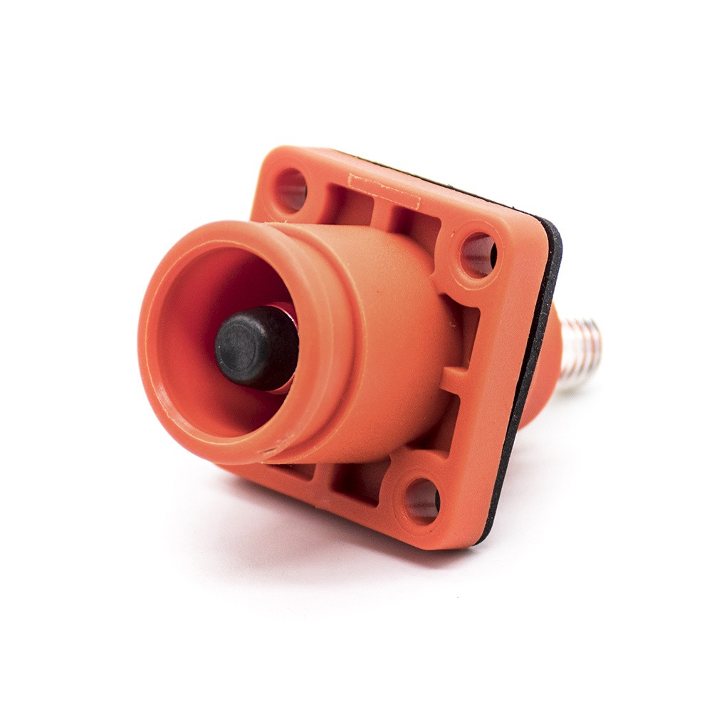 IP67 防水 Surlok 插座母頭儲能電池連接器直頭 6 毫米 IS 橙色