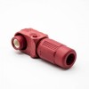 Battery Storage Connector 6mm Red Right Angle Plug and Socket 120A Busbar Lug IP65 Waterproof Female Plug