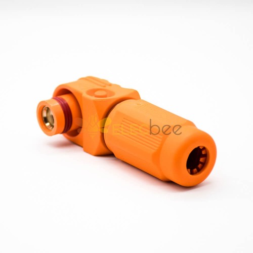 고전류 여성 IP67 400A 직각 플러그 14mm 1 핀 플라스틱 케이블 오렌지용 커넥터