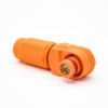 Connector For High Current Female IP67 400A Right Angle Plug 14mm 1 Pin Plastic Cable Orange
