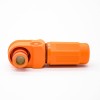 Connector For High Current Female IP67 400A Right Angle Plug 14mm 1 Pin Plastic Cable Orange