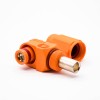新能源電源儲能連接器14mm單芯塑料400A橙色IP67接線彎式插頭