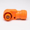 Connector For High Current Right Angle 12mm Orange IP54 Waterproof 300A Energy Storage Connector