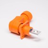 Energy Storage Connector Right Angle 12mm Orange IP54 350A High Current Waterproof Connector