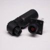 High Current Waterproof Connector 8mm Black 150A Busbar Lug Right Angle Plug and Socket