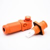 High Current Waterproof Connector 8mm Right Angle Plug and Socket Orange IP65 150A Surlok