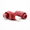 Wasserdichter Hochstrom-Stecker, weiblich, IP67, 400 A, 120 mm², 14 mm, 1-poliges rotes Kunststoffkabel, rechtwinkliger Stecker