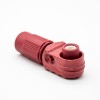 Высокое напряжение Высокое текущее соединитель женский прямой угол Plug 6mm 1 Pin IP67 Пластиковый кабель Красный 120A