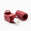Высокое напряжение Высокое текущее соединитель женский прямой угол Plug 6mm 1 Pin IP67 Пластиковый кабель Красный 120A