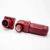 HV Konektörler 1 Pin 12MM KadınDan Erkeğe Sağ Fiş Popo-Eklem Soketi Kırmızı 350A Plastik