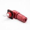 HV Konektörler 1 Pin 12MM KadınDan Erkeğe Sağ Fiş Popo-Eklem Soketi Kırmızı 350A Plastik