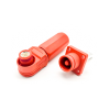 Surlok-Stecker Buchse IP67 8 mm 1-polig 120 A Kunststoff rotes Kabel rechtwinkliger Stecker 25 mm2 mit Draht 30 cm