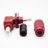 Вилка и розетка Surlok 6 мм, красный IP65, 100A, угловой соединитель с наконечником для шинопровода