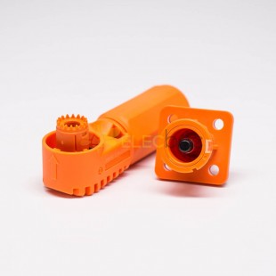 Surlok Plus 6mm Right Angle Busbar Lug Plug and Socket 100A Orange IP67 Waterproof Connector