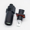 Surlok Power Connectors 8mm Black Straight Plug Socket Docking IP67 200A Busbar Lug