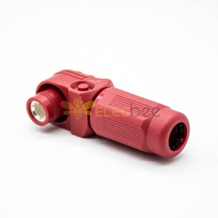Surlok電源コネクタメスIP67 12mm 1ピン350Aプラスチック赤ケーブル直角プラグ