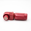 Surlok Conectores de Alimentación Hembra IP67 12mm 1 Pin 350A Plástico Cable Rojo Enchufe de ángulo recto