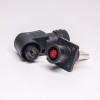Waterproof High Current Battery Connectors 12mm 300A Busbar Lug Right Angle Black Plastic