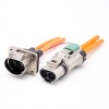 High Voltage Interlock Connector 2 Pin 3.6mm 35A Straight Metal HVSL Socket IP67 For Cable 0.1m