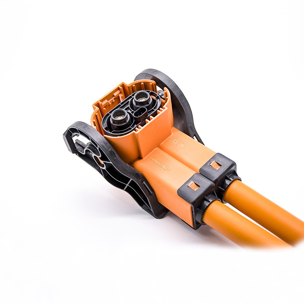 Пластик 8мм 200А штепсельной вилки ХВСЛ Пин кабеля 2 замка безопасности высокого напряжения прямоугольный для 50мм2 0.25М