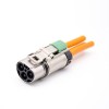 Cable de bloqueo de seguridad de alto voltaje 3,6 mm 3 Pin 35A Enchufe recto de metal HVSL para cable de 6 mm2