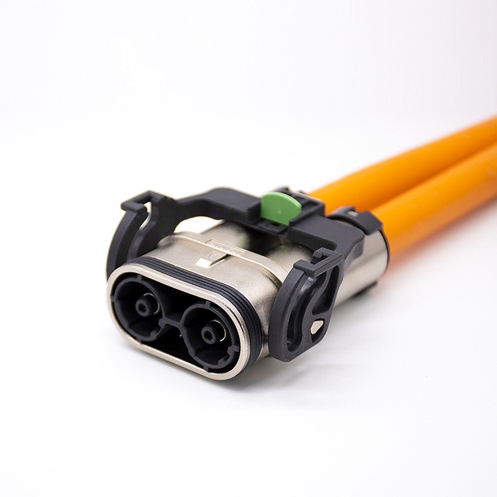 HVIL Conector Cable 2 Pin Metal Recto Enchufe 6mm 125A IP67 con Alambre 25mm2 0.25M