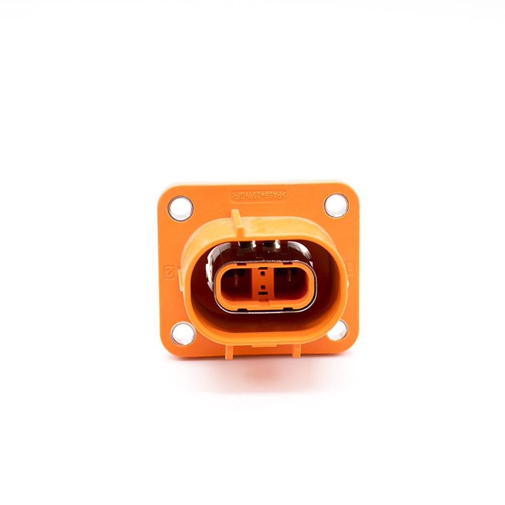 HVIL 连接器电缆 2 针橙色 23A 防水塑料插座直 2.8mm 4mm2