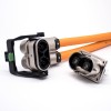 Соединительный кабель HVIL 2-контактный штекер Прямоугольный металлический кабель 125A HVSL 15 см 25 мм2