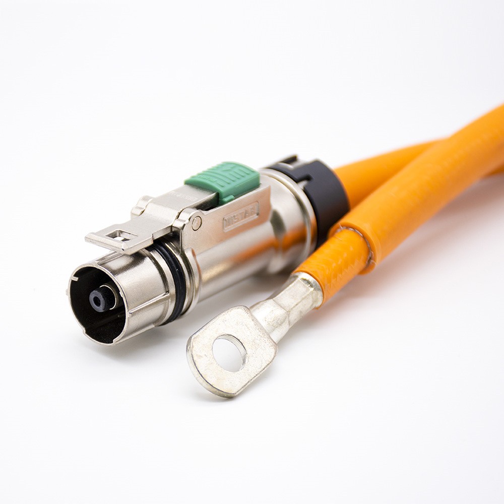 Cable conector HVIL Recto 1 pin 125A Impermeable IP67 Enchufe de metal con terminal de cobre 6 mm 25 mm2