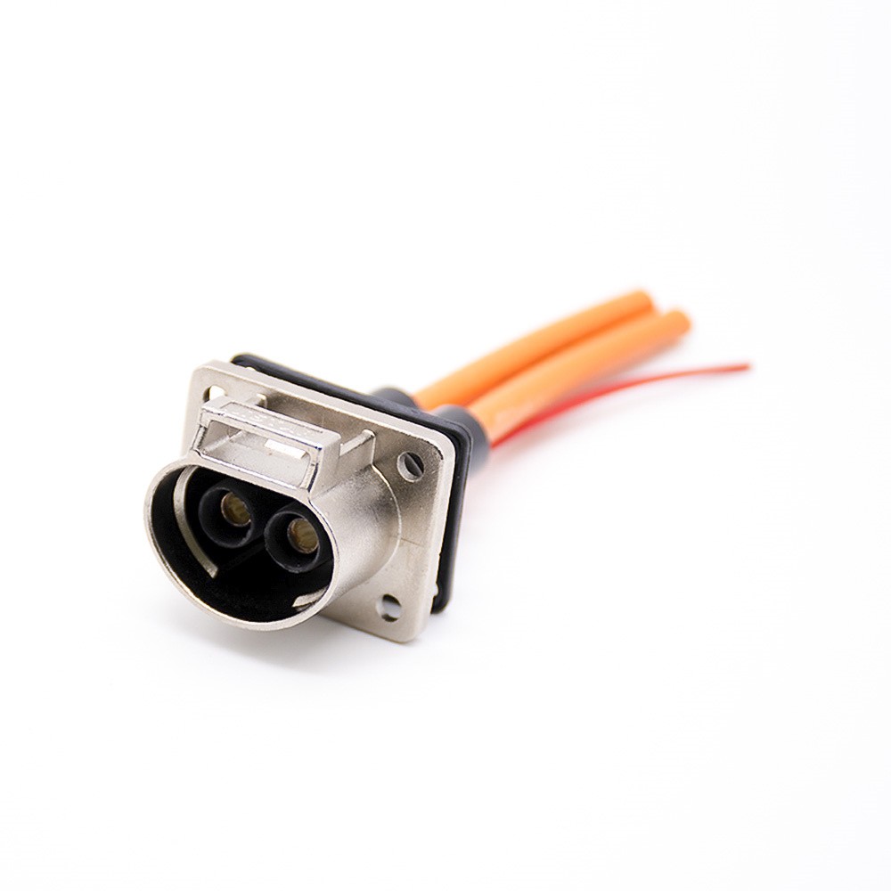 Connecteur de verrouillage de sécurité à haute tension HVIL prise en métal droite à 2 broches 35A pour câble 3.6mm 6mm2