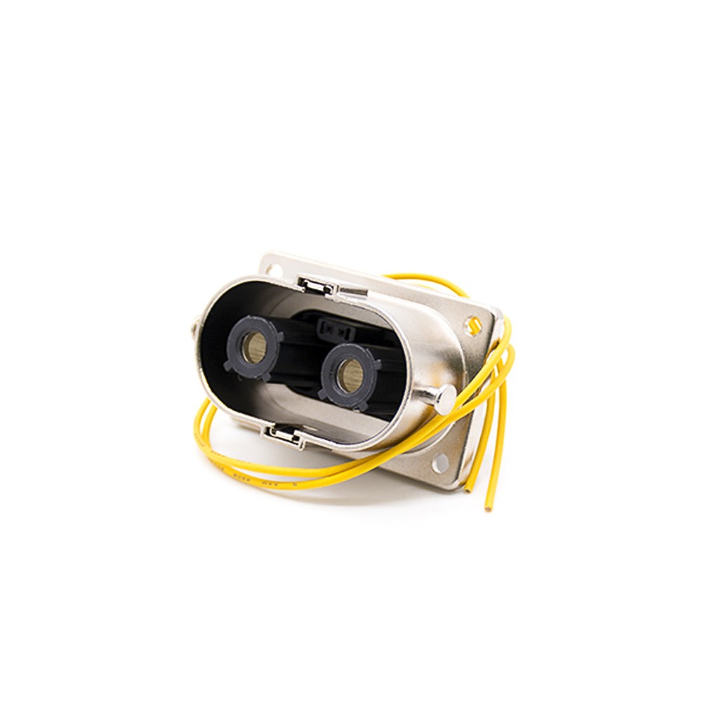 Soquete de alta corrente 125A Conector HVIL 2 pinos 6 mm Metal com barramento M6 Furo de rosca