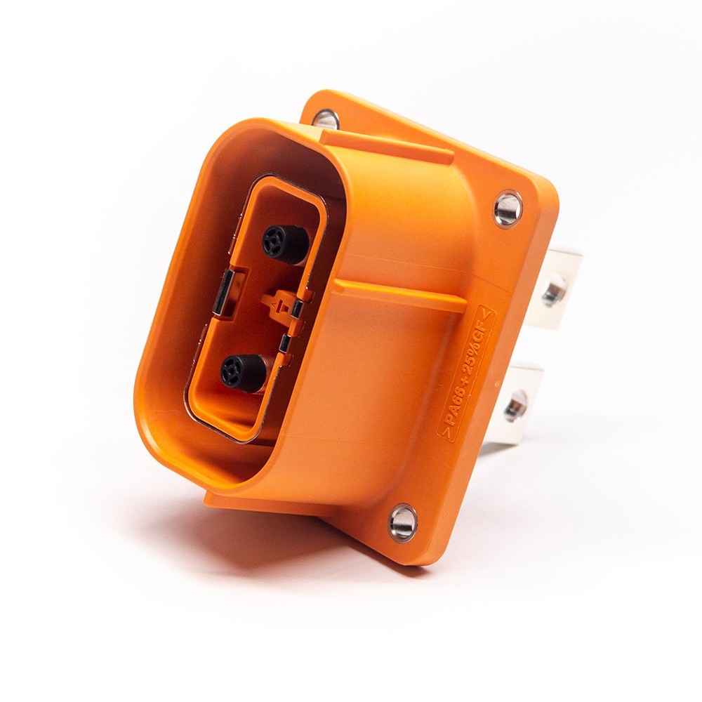 Soquete HVIL 150A Conector de intertravamento de alta tensão 2 pinos 6 mm plástico com barramento M6 furo de rosca