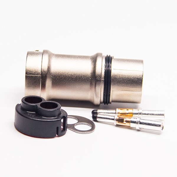 3,6 mm 2-poliger HVIL-Stecker, Hochspannungsverriegelung, 35 A, gerader Stecker, Metallgehäuse