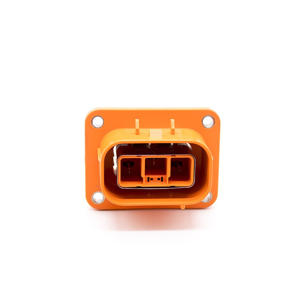 3 Pin 2.8mm 23A Straight HVIL Socket High Voltage Interlock Connector Plastic Shell A Key