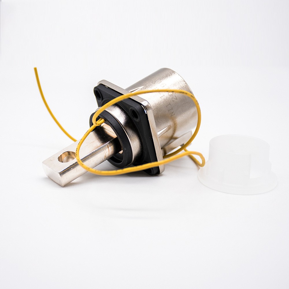 Soquete 350A 12 mm Conector de intertravamento de alta tensão 1 pino Metal com barramento M10 Furo roscado