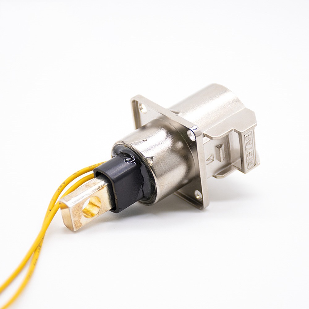 Conector de enclavamiento de alto voltaje de 350A, 12mm, 1 pin, Metal con barra colectora, orificio de rosca M10