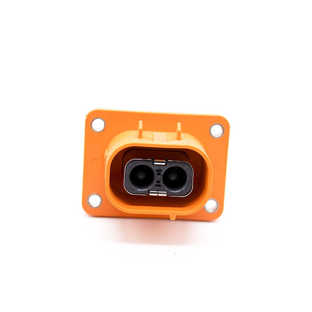 50A 2 Pin 3.6mm HVIL Connecteur Haute Tension Interlock Prise Droite Shell En Plastique Une Clé