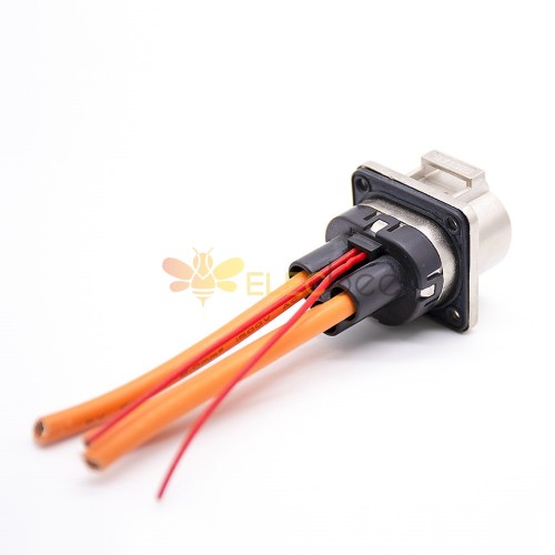 200A HVIL Socket High Voltage Interlock Connector 2Pin 8mm Plastic W/busbar  M8 Thread Hole
