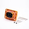 Coaxial High Voltage Connector 50A 2 Pin Straight Plastic Male Socket