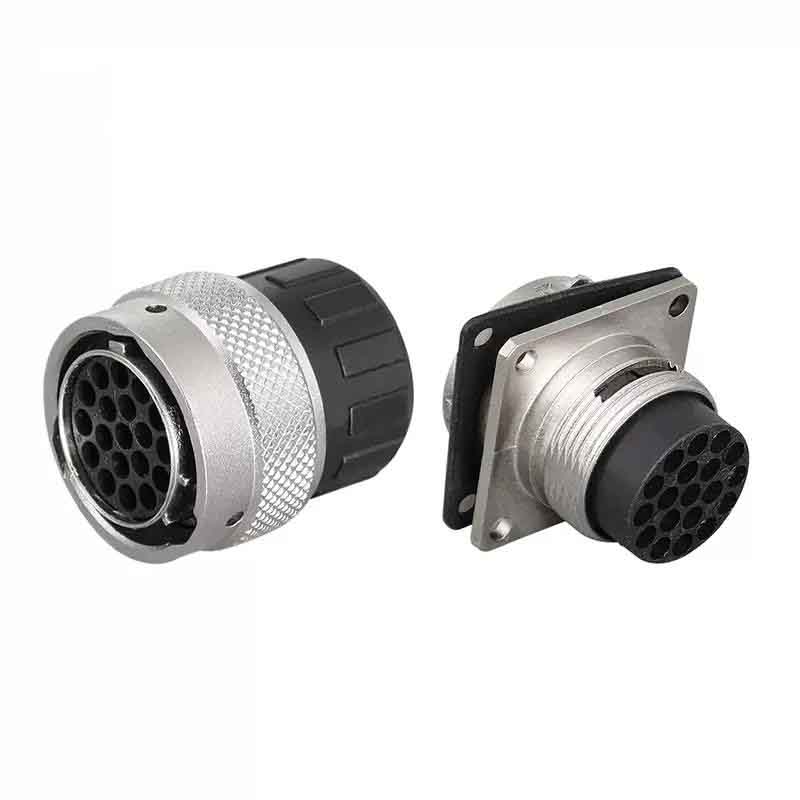 19Pin New Energy Vehicle Connector Crimp Terminal Straight Female Plug Socket with Plastic Hood and 19 Male Terminals