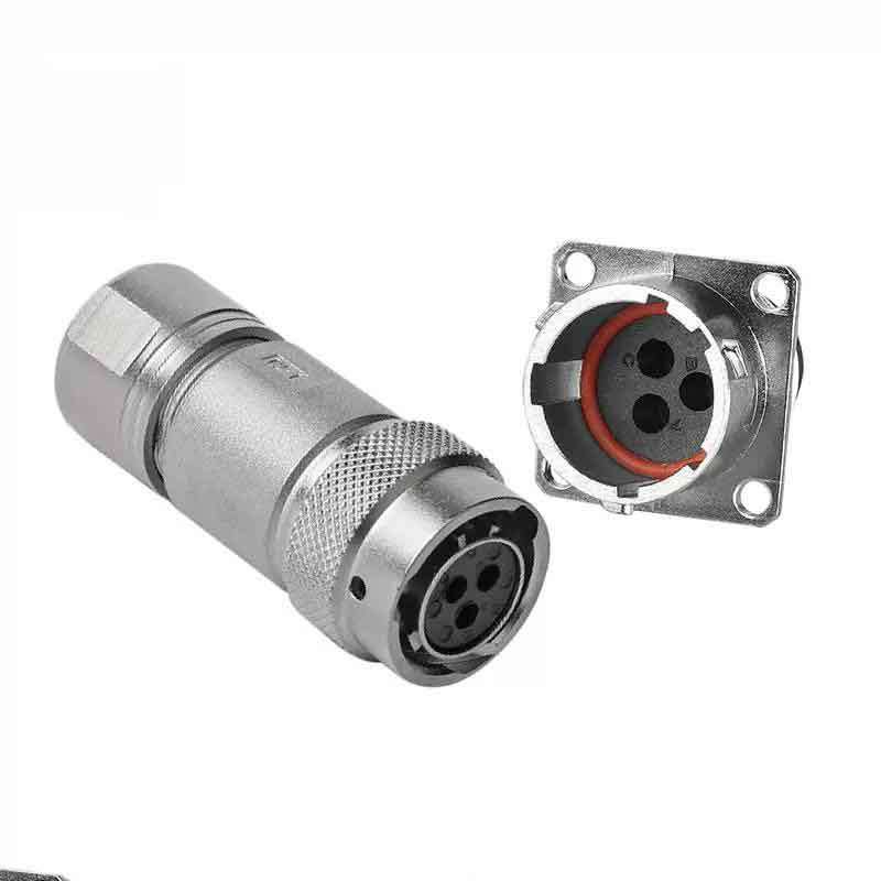 3Pin New Energy Vehicle Connector Crimp Terminal Metal Hood Plug Socket with 3 Male and 3 Female Terminals