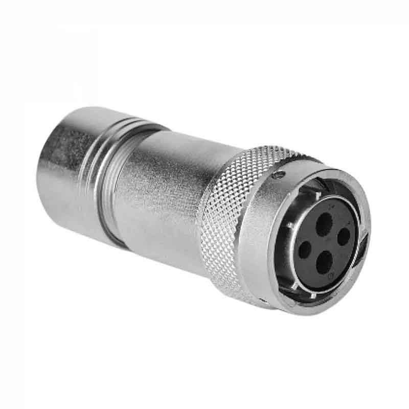 4Pin New Energy Vehicle Connector Crimp Terminal Metal Hood Straight Plug with 4 Female Terminals