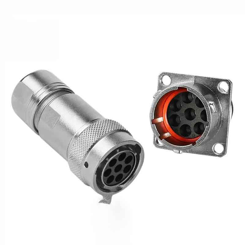 8Pin New Energy Vehicle Connector Crimp Terminal Metal Hood Straight Plug Socket with 8 Male and 8 Female Terminals