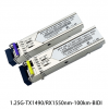 10G Fiber Transceiver LC Interface SFP + BIDI SMF TX1490 / RX1550 100KM DDM