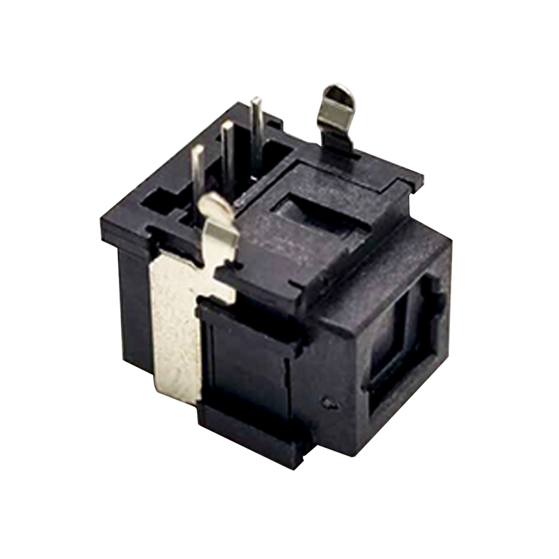 conector de fibra de enchufe toslink Fibra óptica Montaje del panel de ángulo recto con orificio de roscado automático