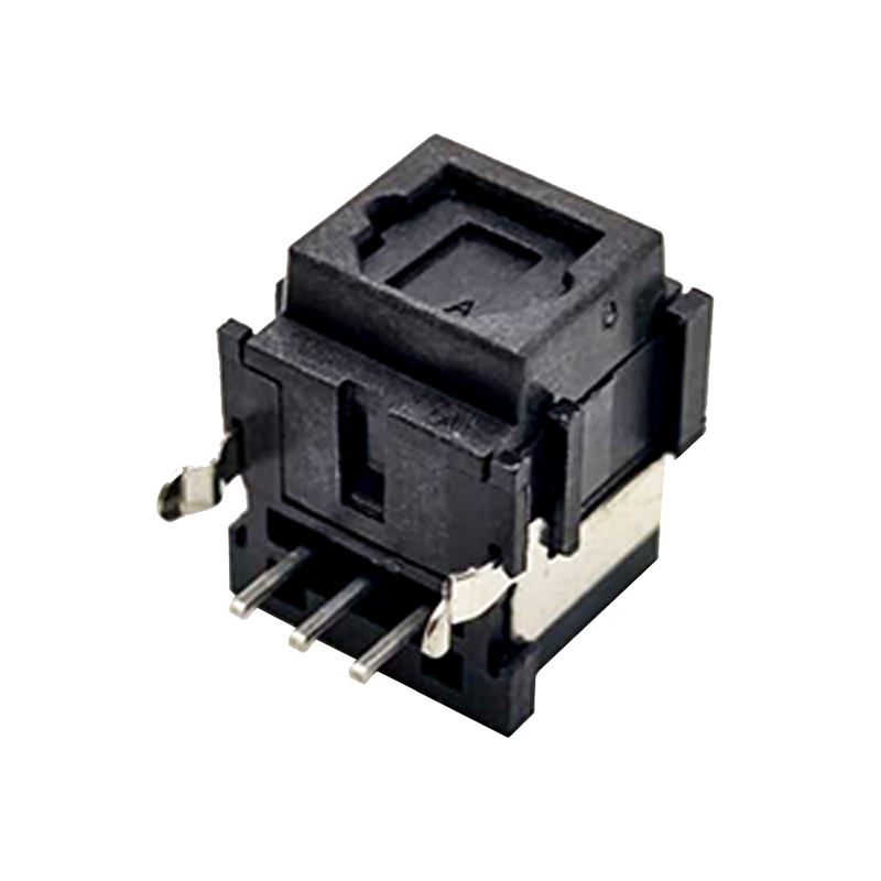 Toslink socket fiber connector Optical fiber Right angle panel mount with self tapping hole