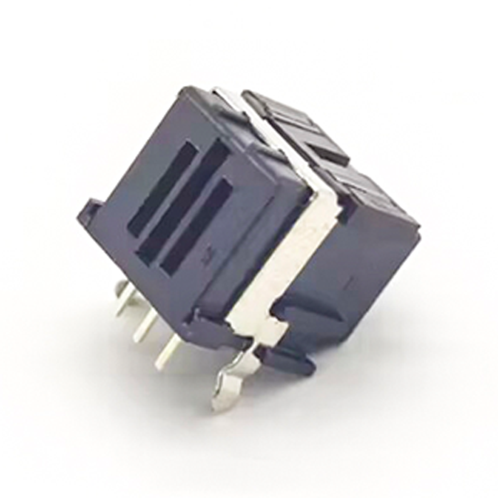 Toslink socket fiber connector Optical fiber Right angle panel mount with self tapping hole