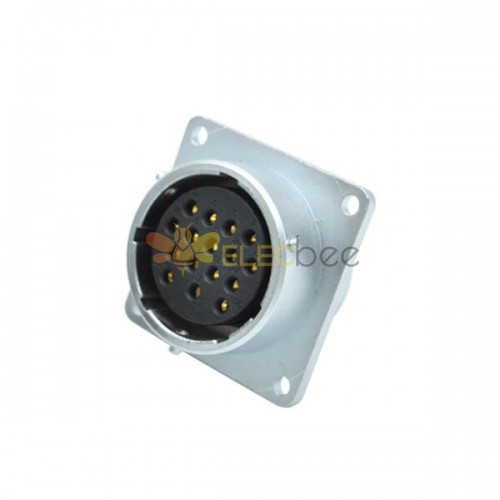 16 Pin Connector Female RA28 Industry Square Flange Socket