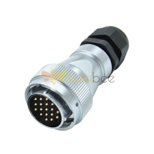18 Pin Male Connector Straight Industry RA28 PG Imperméabilisation Plug